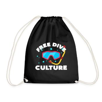 Freediving - Drawstring Bag - black - Front