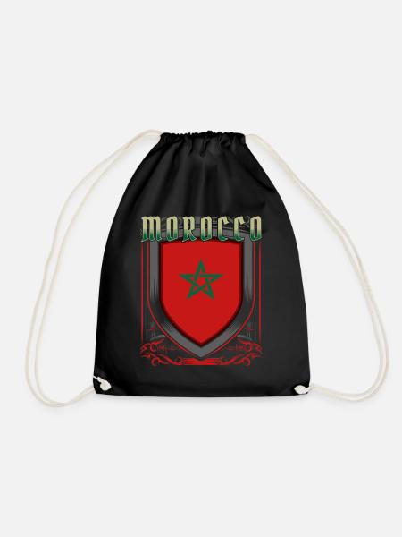 Morocco - Drawstring Bag - black