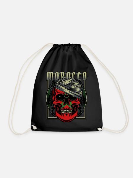 Crâne Marocain Maroc Rabat Cadeau - Sac de sport léger - noir