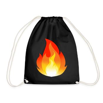 Fire Inferno Flame Cartoon Inferno Fire Fiery - Drawstring Bag - black - Front