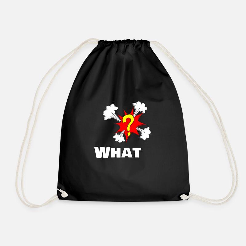 What Fragezeichen cooles Geschenk - Turnbeutel - Schwarz