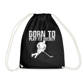 Eishockey - Turnbeutel - Schwarz - Vorne