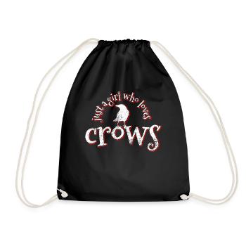 Crow crow crow - Drawstring Bag - black - Front