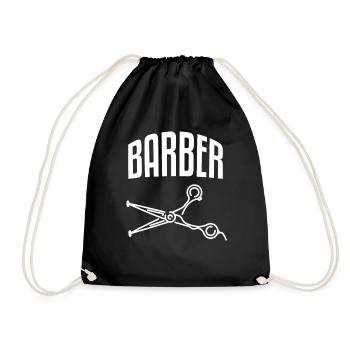 Barber Friseur Salon - Turnbeutel - Schwarz - Vorne
