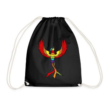 Phoenix Bird Drawing Birds Feathers - Sac de sport léger - noir - Devant