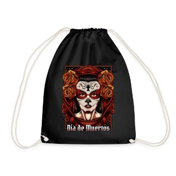 La Catrina | Cadeau du jour de la fête des morts au Mexique - Sac de sport léger - noir - Devant