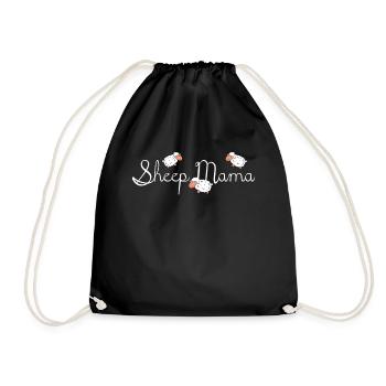 Sheep Mama Farm - Drawstring Bag - black - Front