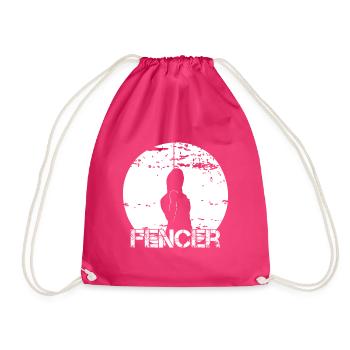 Fechtclub Fechter Fechtsport Fechterin Fechten - Turnbeutel - Fuchsia - Vorne