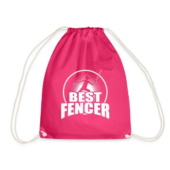 Fechten Fechtclub Fechterin Fechter Fechtsport - Turnbeutel - Fuchsia - Vorne