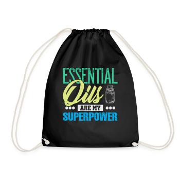 Les huiles essentielles sont ma superpuissance - Sac de sport léger - noir - Devant