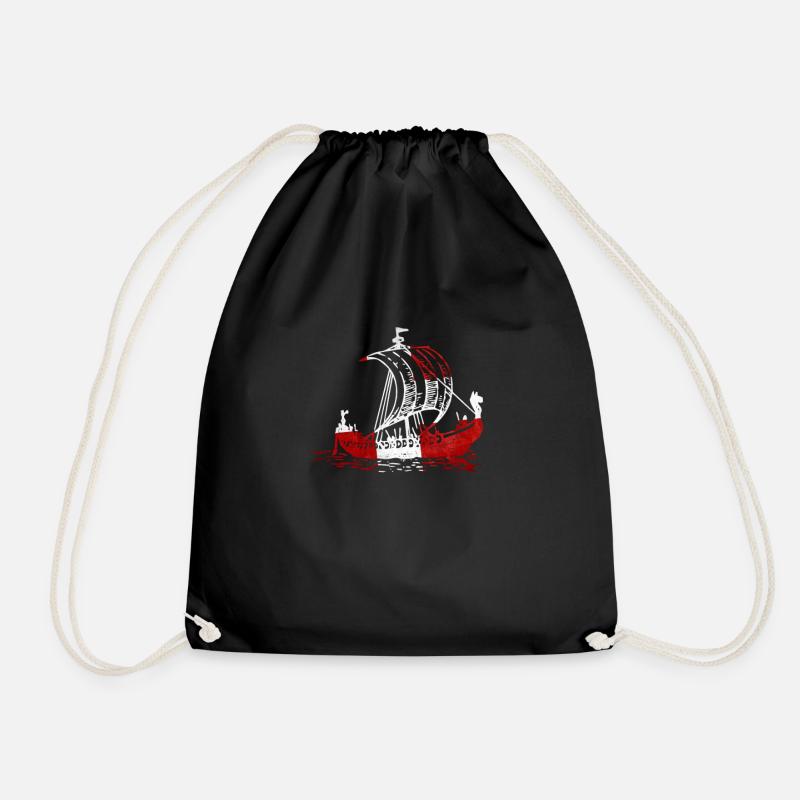 Danemark Viking Ship - Danemark Viking Ship - Sac de sport léger - noir