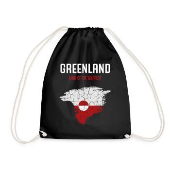 Greenland - Drawstring Bag - black - Front