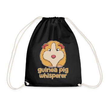 Cobaye animal de compagnie chuchoteur amour cadeau - Sac de sport léger - noir - Devant