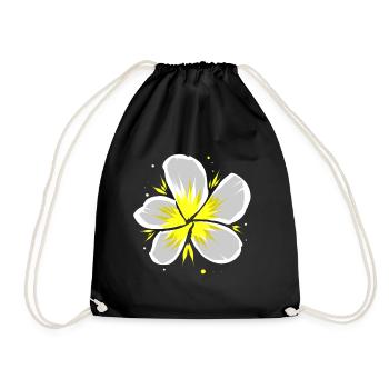 Temple Flower - Drawstring Bag - black - Front