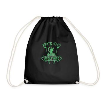 golf - Drawstring Bag - black - Front