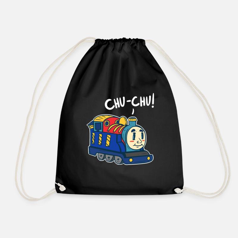 Train - Drawstring Bag - black