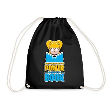 Livres Livre Lecture Bouquine fille cadeau - Sac de sport léger - noir - Devant