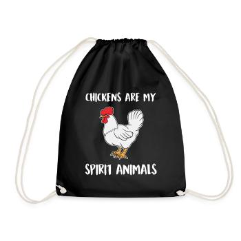 Chicken Whisperer Chicken Farmer Chicken Rooster Gift - Drawstring Bag - black - Front