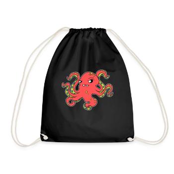 Octopus poulpe poulpe poisson cadeau - Sac de sport léger - noir - Devant