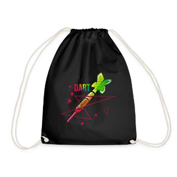 Darts polygon gift - Drawstring Bag - black - Front