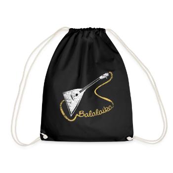 Balalaika Geschenk - Turnbeutel - Schwarz - Vorne