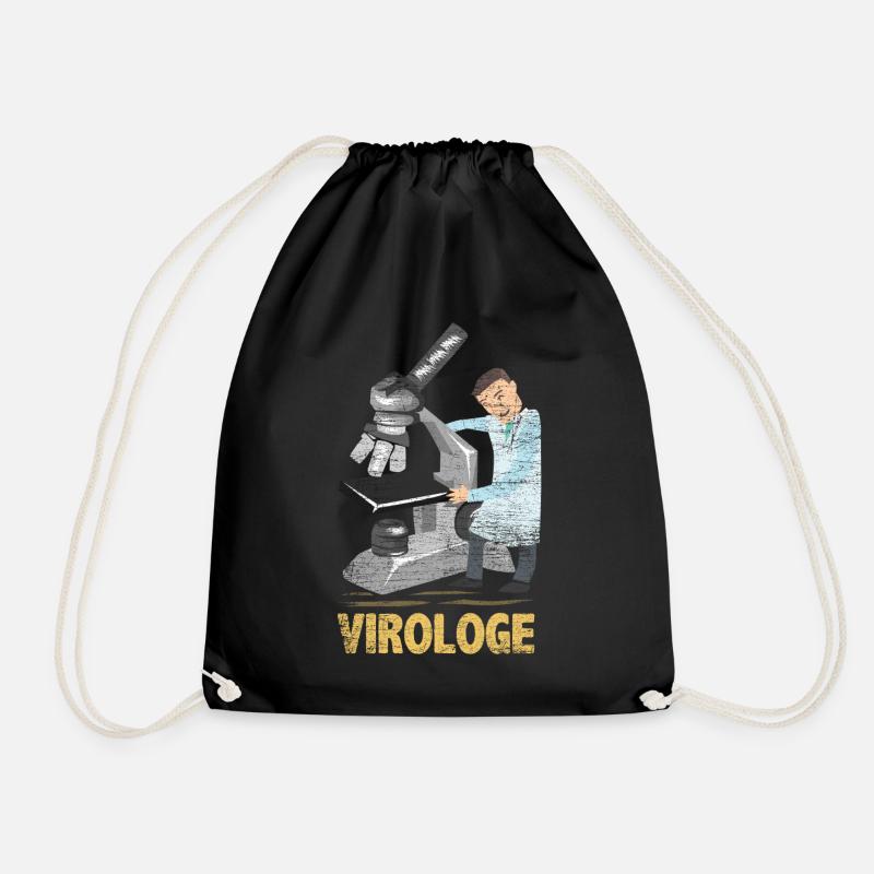 Virologe Arzt Geschenk - Turnbeutel - Schwarz