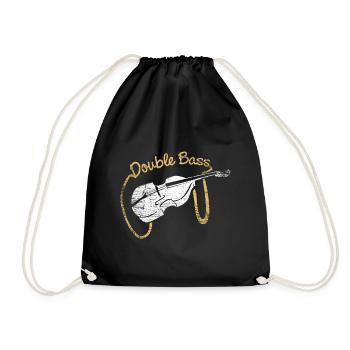 Musicien contrebasse - Sac de sport léger - noir - Devant