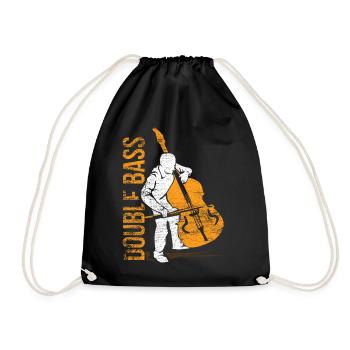 Cadeau de contrebasse - Sac de sport léger - noir - Devant