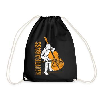 Cadeau de musicien contrebasse - Sac de sport léger - noir - Devant