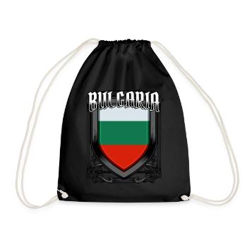 Bulgarisch Wappen Republik Bulgarien Geschenkidee - Turnbeutel - Schwarz - Vorne