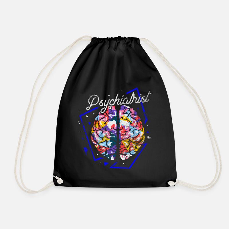Psychiater Polygon Geschenk - Turnbeutel - Schwarz