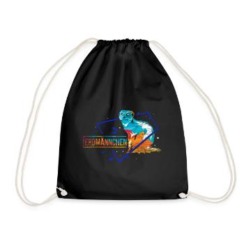Surpère cadeau polygone - Sac de sport léger - noir - Devant