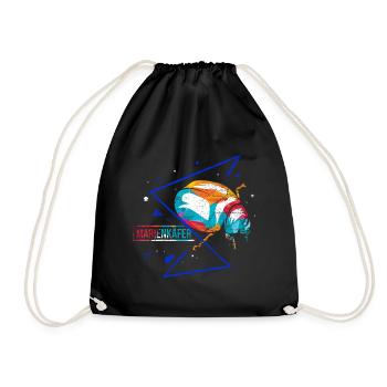 Ladybird polygon - Drawstring Bag - black - Front