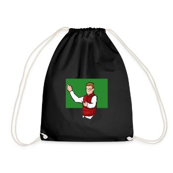 Teacher At The Blackboard - Drawstring Bag - black - Front