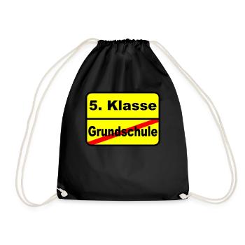 5th grade advanced elementary school gift - Drawstring Bag - black - Front