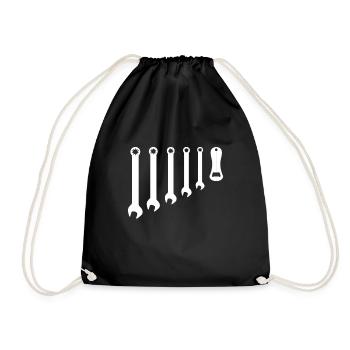 craftsman - Drawstring Bag - black - Front