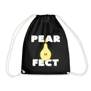 pear - Drawstring Bag - black - Front
