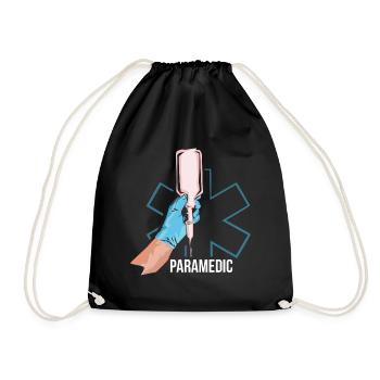 Emergency medic paramedic gift - Drawstring Bag - black - Front
