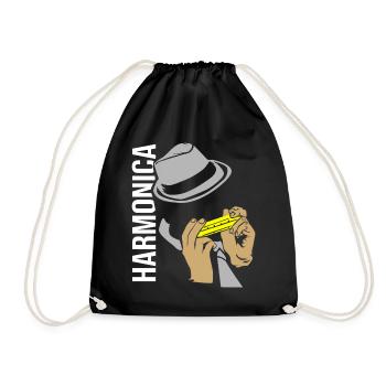 harmonica - Drawstring Bag - black - Front