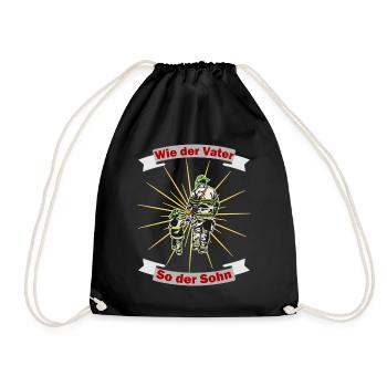 Feuerwehr Geschenk - Turnbeutel - Schwarz - Vorne