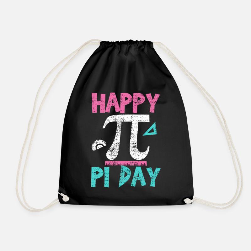Pi Day Math Teacher - Drawstring Bag - black