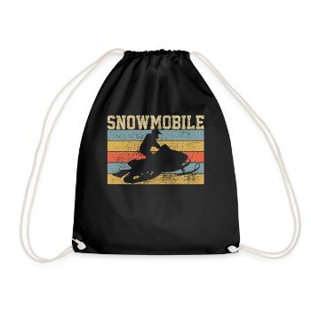 Schneemobil Schneemobil - Turnbeutel - Schwarz - Vorne