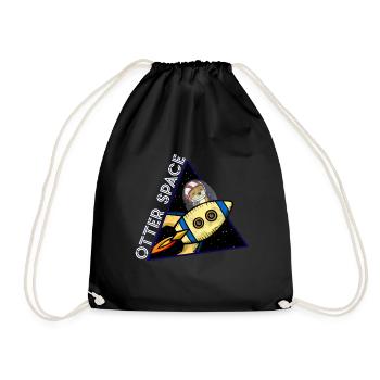 Otter Space Astronaut Planet Gift Voyager dans l'espace - Sac de sport léger - noir - Devant