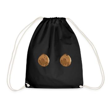 cadeau de fruits frais noix de coco brune - Sac de sport léger - noir - Devant