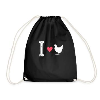 Poulet poulet poussin - Sac de sport léger - noir - Devant