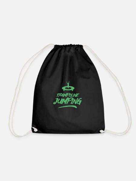 Halle Trampolins Trampolin Trampoliner Springen - Turnbeutel - Schwarz