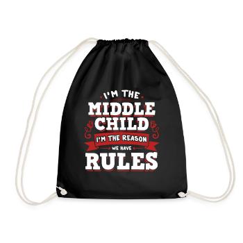 I'm the Middle Child - Drawstring Bag - black - Front