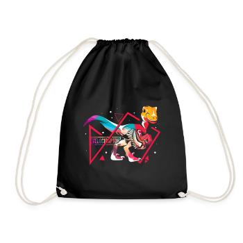 Velociraptor polygone - Sac de sport léger - noir - Devant