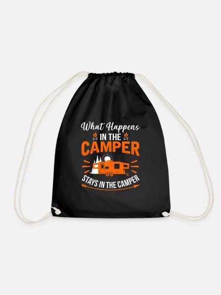 Camping - Turnbeutel - Schwarz