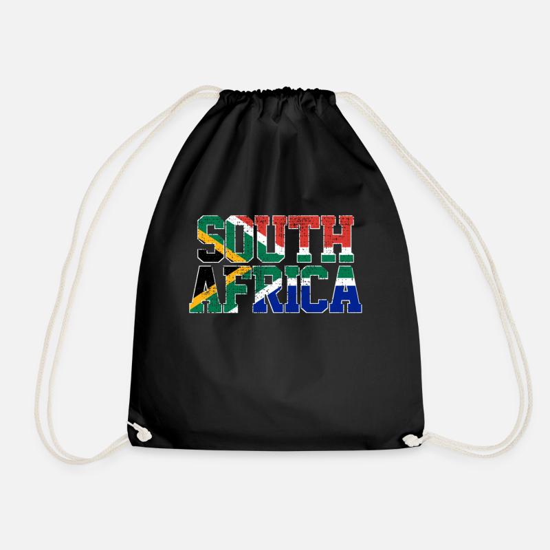 Südafrika - Turnbeutel - Schwarz